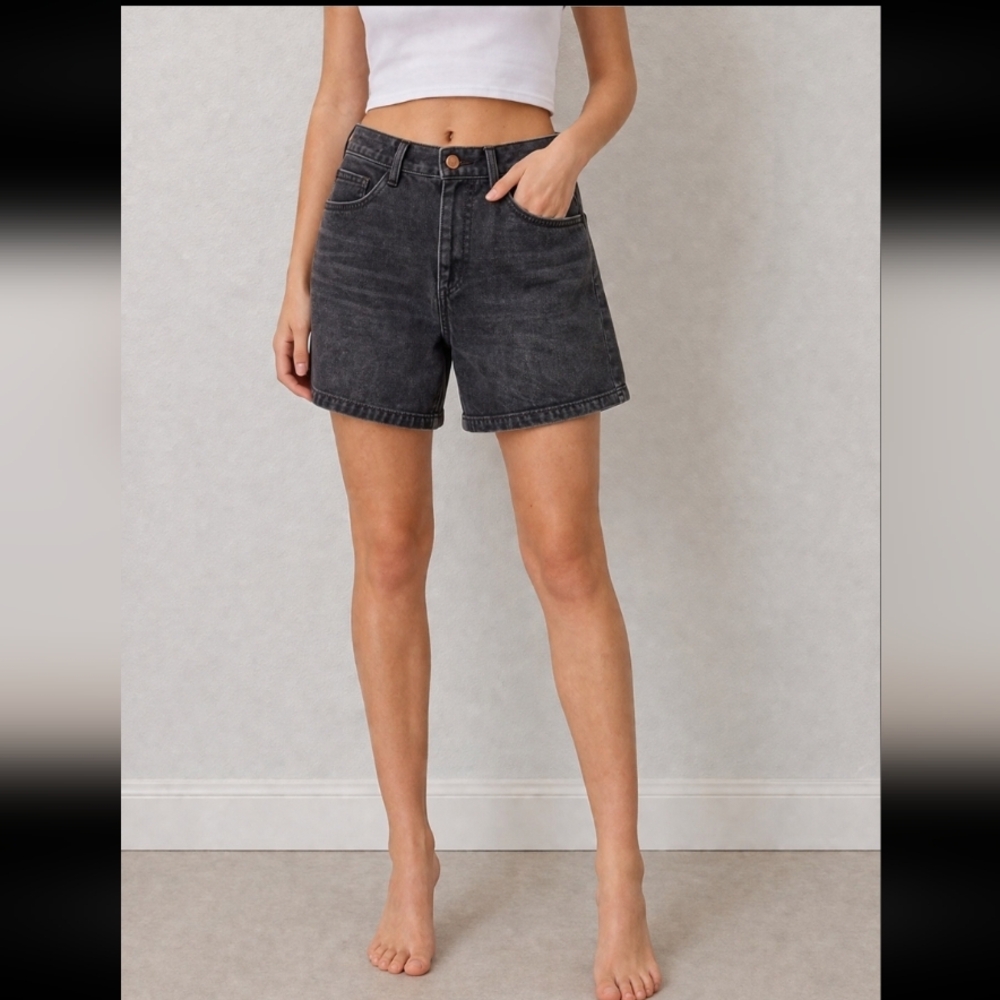 Vintage Y2K Canyon River Blues Black Jean Shorts Size 3